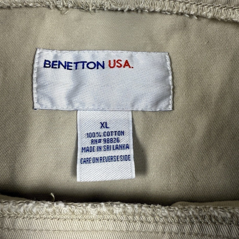 Benetton USA Canvas Pullover Shirt Men's XL Long Sleeve Funnel Neck Gorp Street - Picture 5 of 8